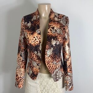 OVI Woman Animal Print Jacket Size Small